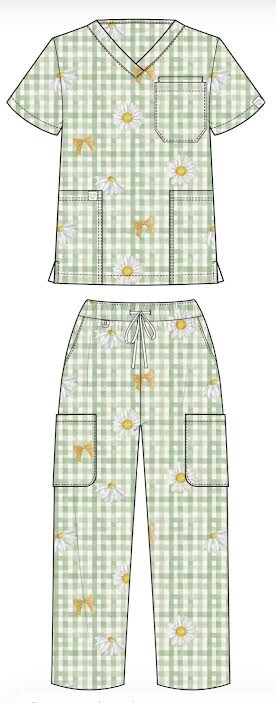 PREORDER COMING SOON 17/4 - Daisy Meadow Scrubs Set