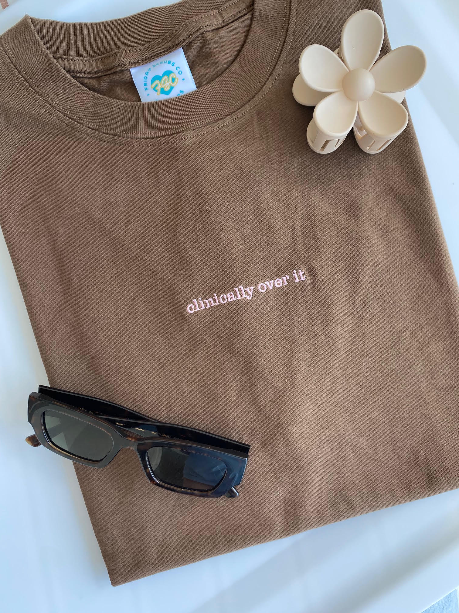 "clinically over it" Oversized Tee